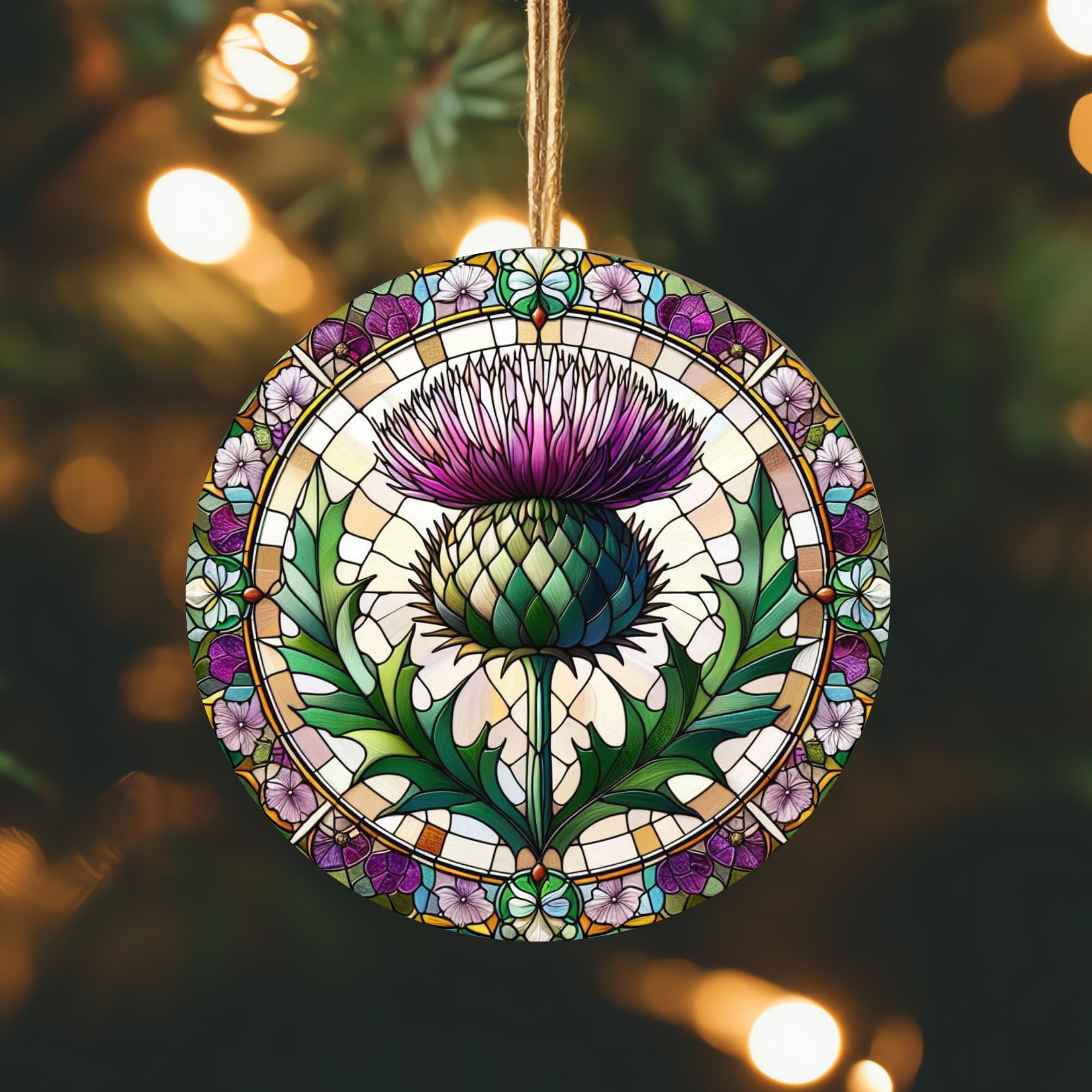 Durable hanging loop decorative ornament