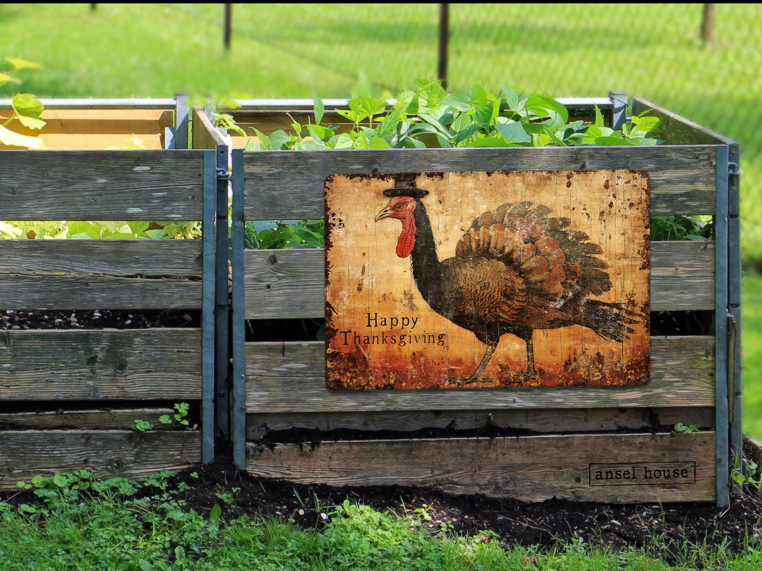 Decorative sign indoor outdoor rustic style for Thanksgiving