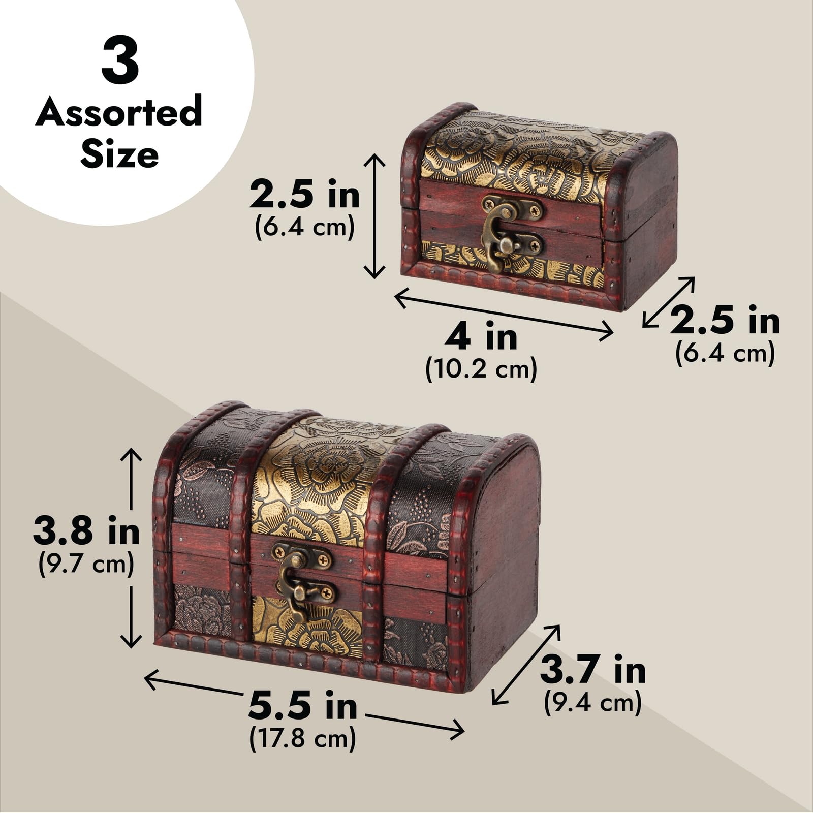 Decorative storage boxes in vintage style