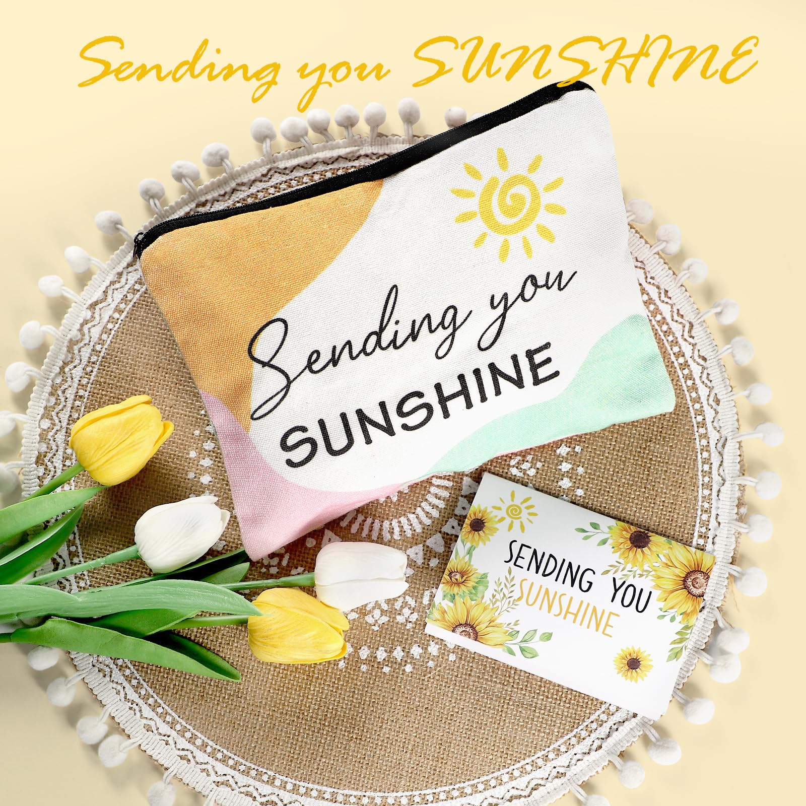 decorative sunflower accent in gift box