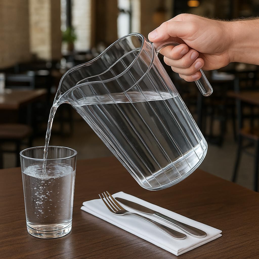 Lightweight pitcher with ergonomic handle DecorRack