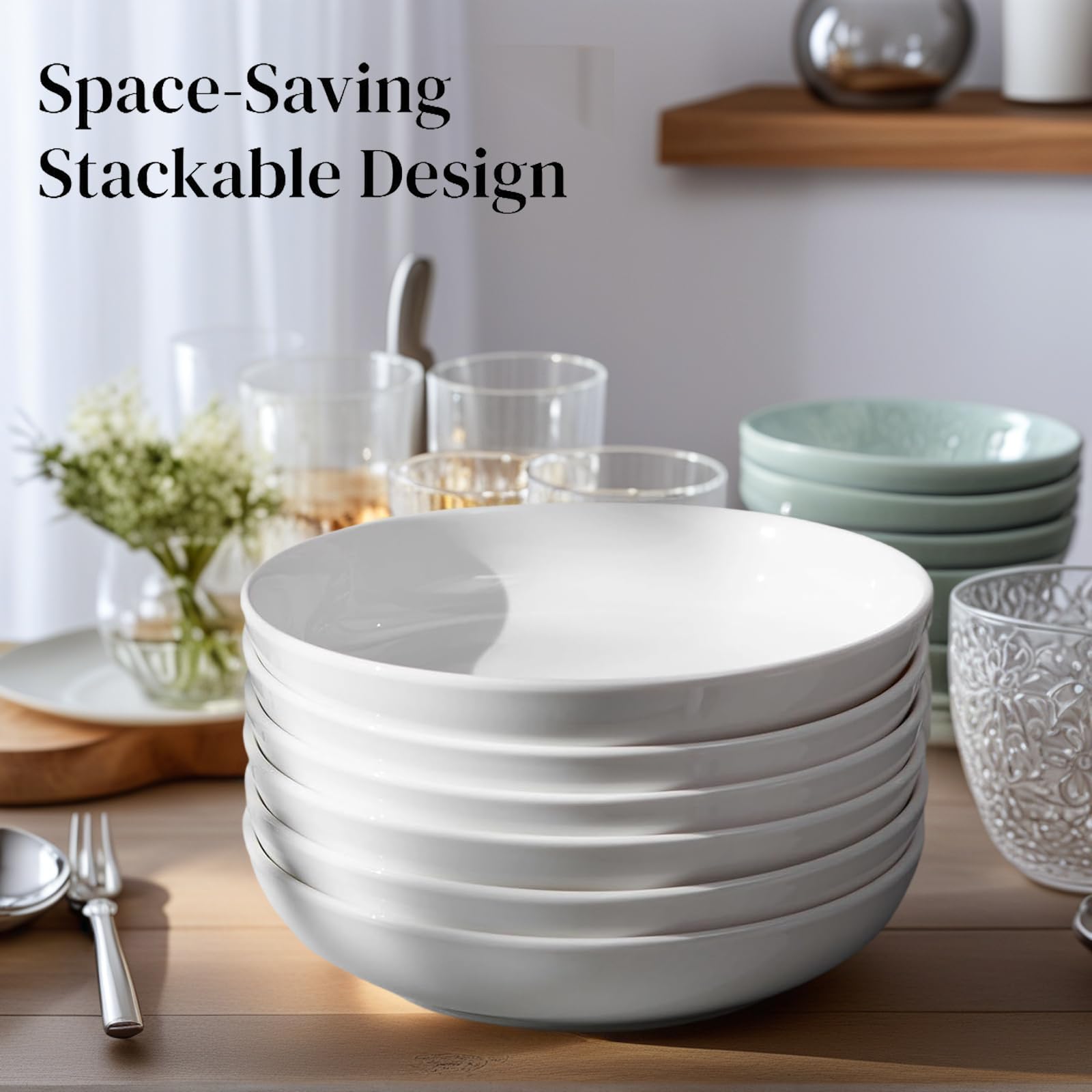 Dishwasher safe porcelain bowls DeeCoo microwave friendly