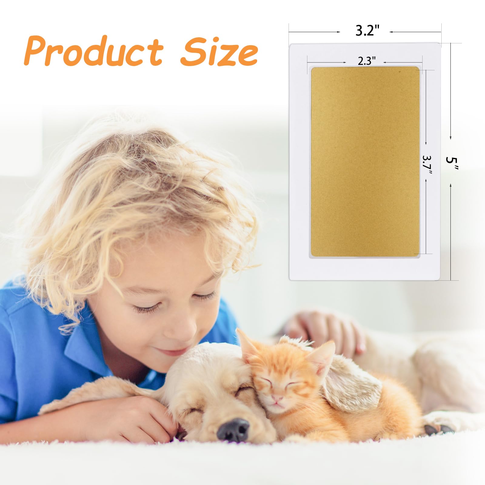 Inkless paw print kit size 3-2x5 inches overall