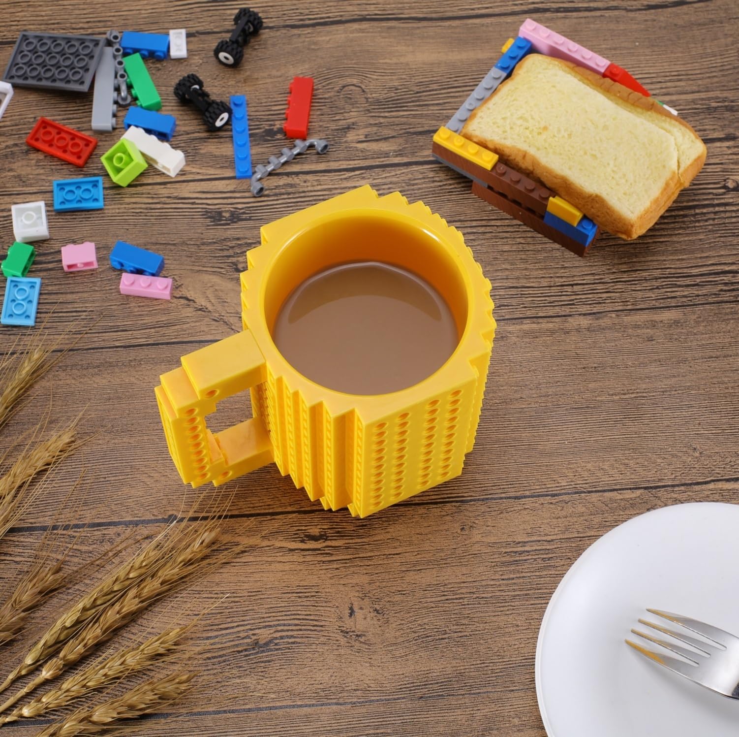 Brick mug doubles as pencil cup for workspace