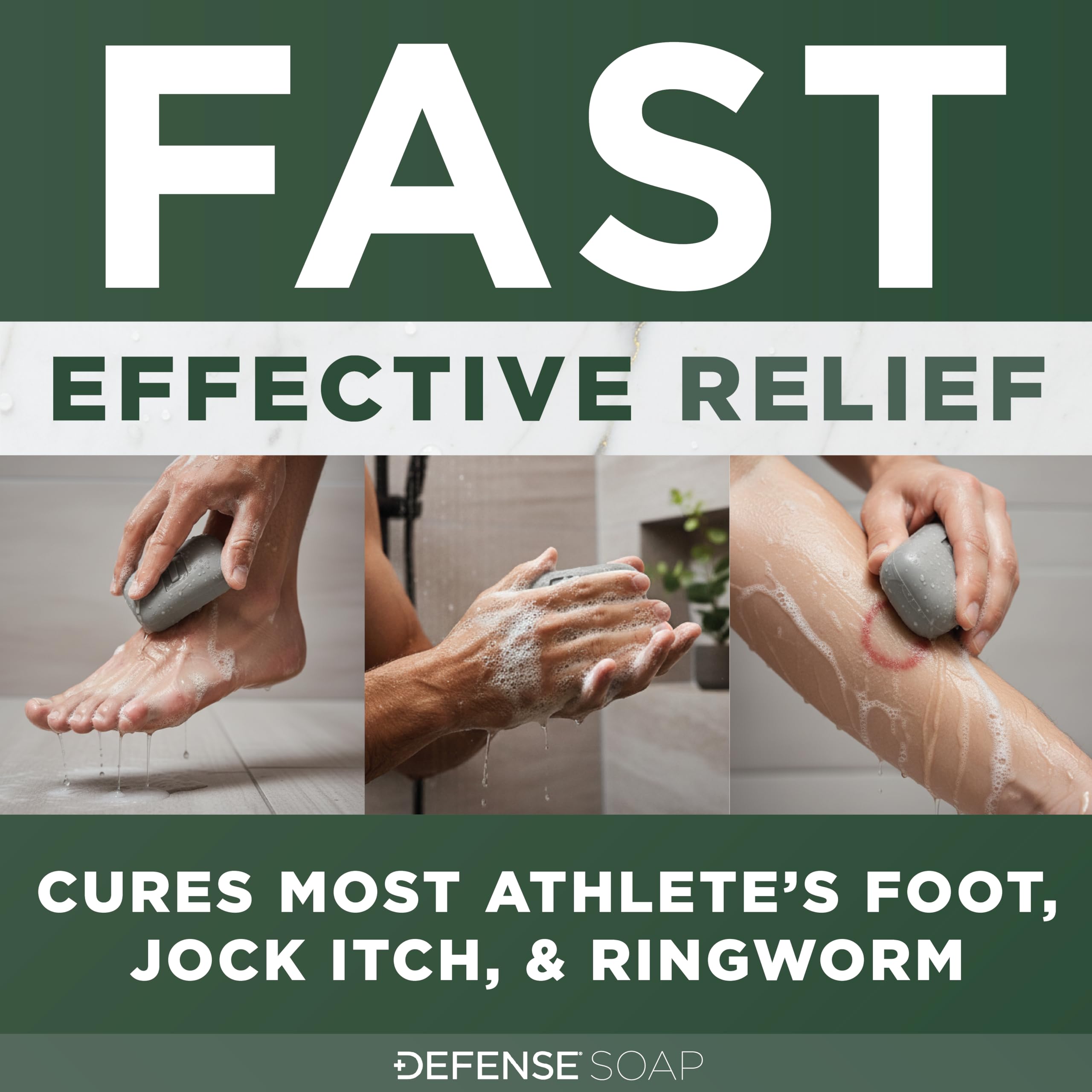 Defense Antifungal Bar Soap athletes foot usage image
