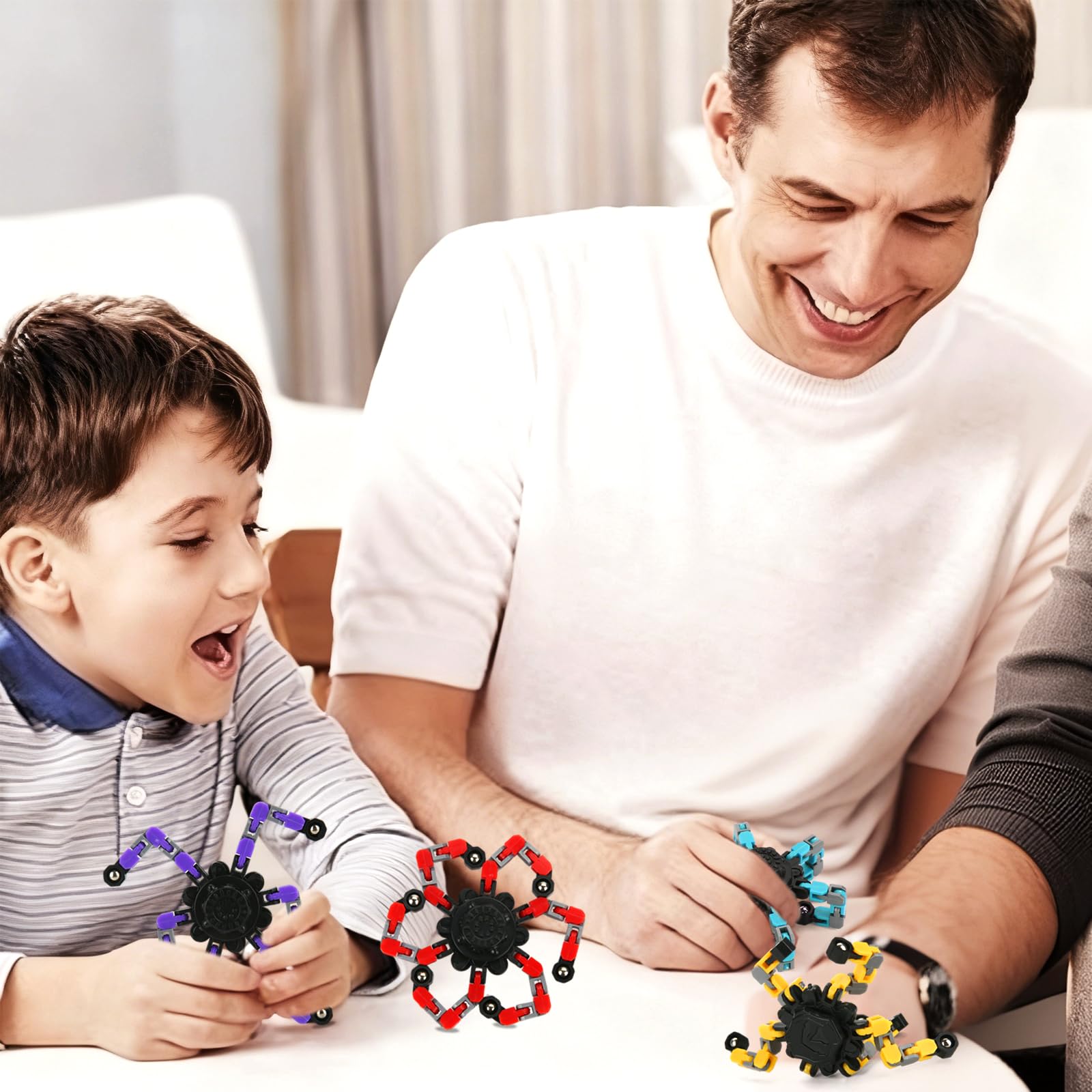 Safe spinning toy with rounded corners and smooth surface