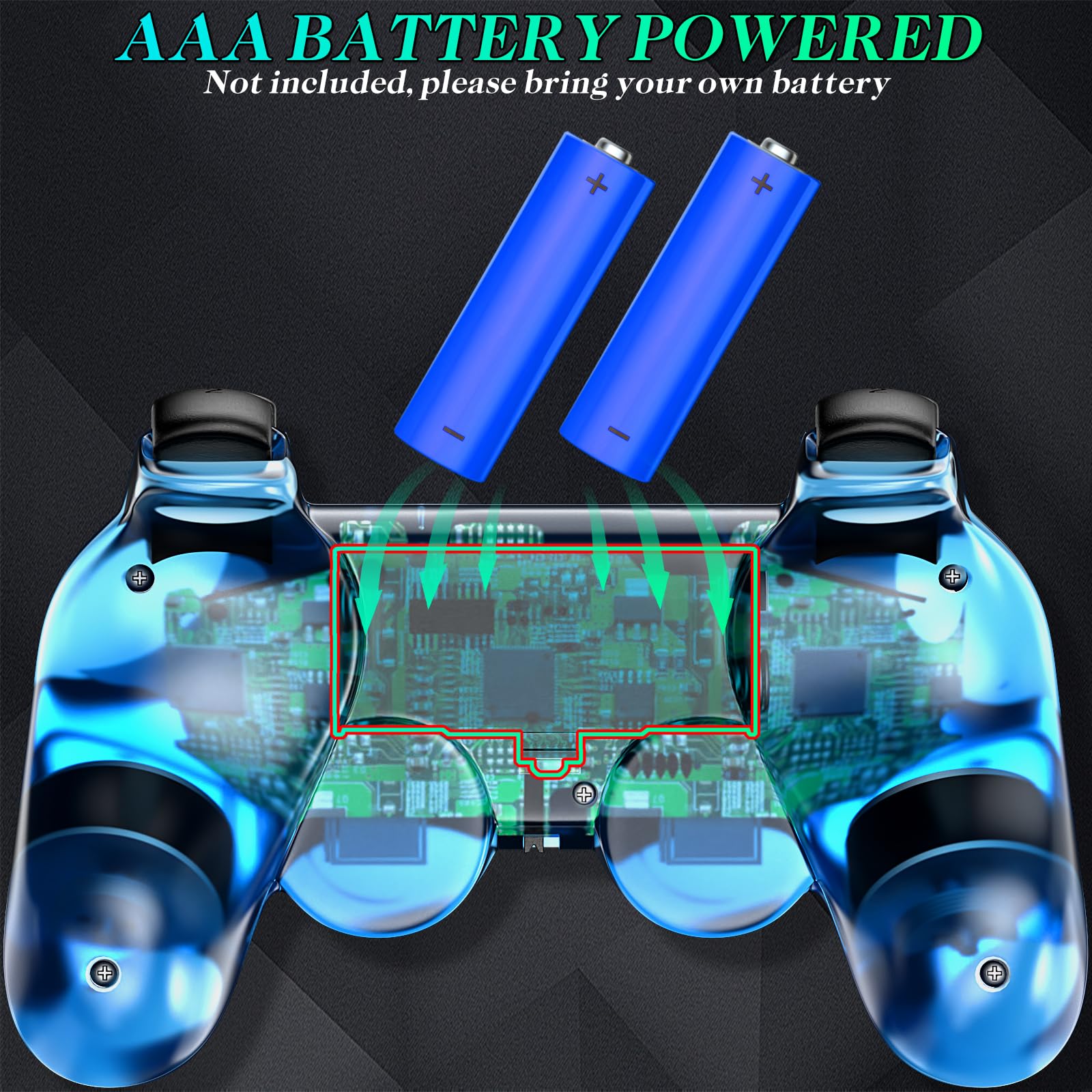 Degulan PS-2 wireless controller with double shock vibration feature