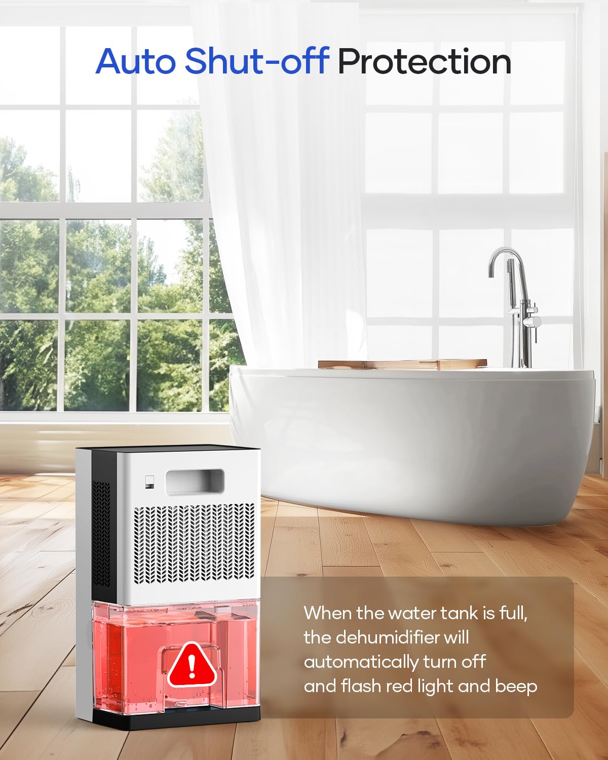 Compact and portable dehumidifier with built-in carry handle