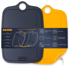 Deiss LUX TPU cutting boards set 2 built-in ruler