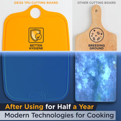 Orange Deiss LUX cutting board for produce