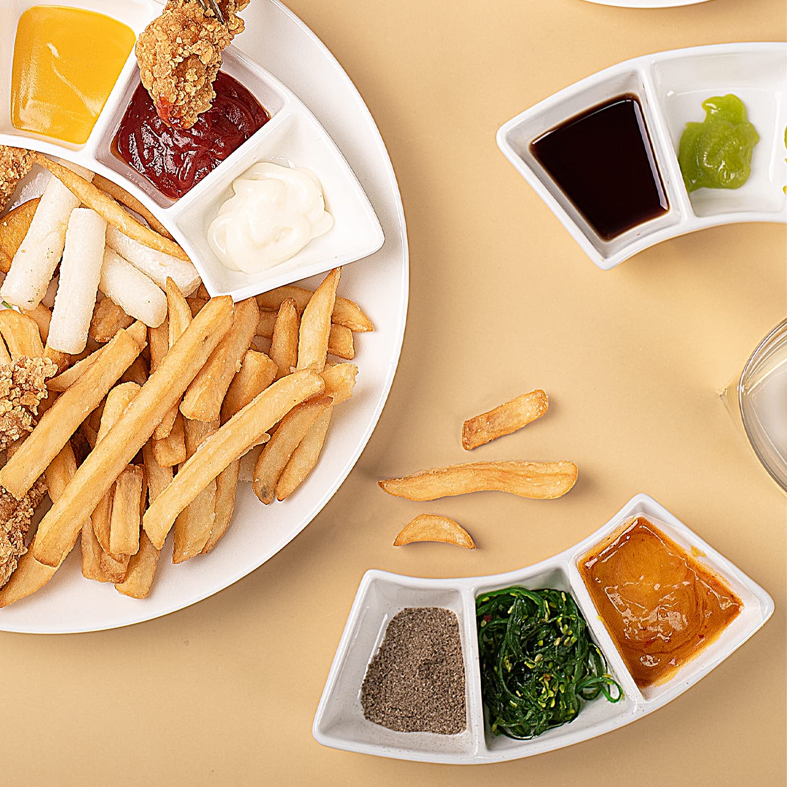 Delling compact stackable dipping bowls for daily use