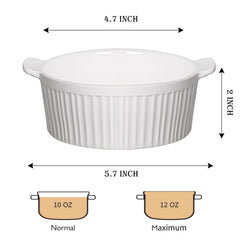12 oz porcelain ramekins for baking and serving