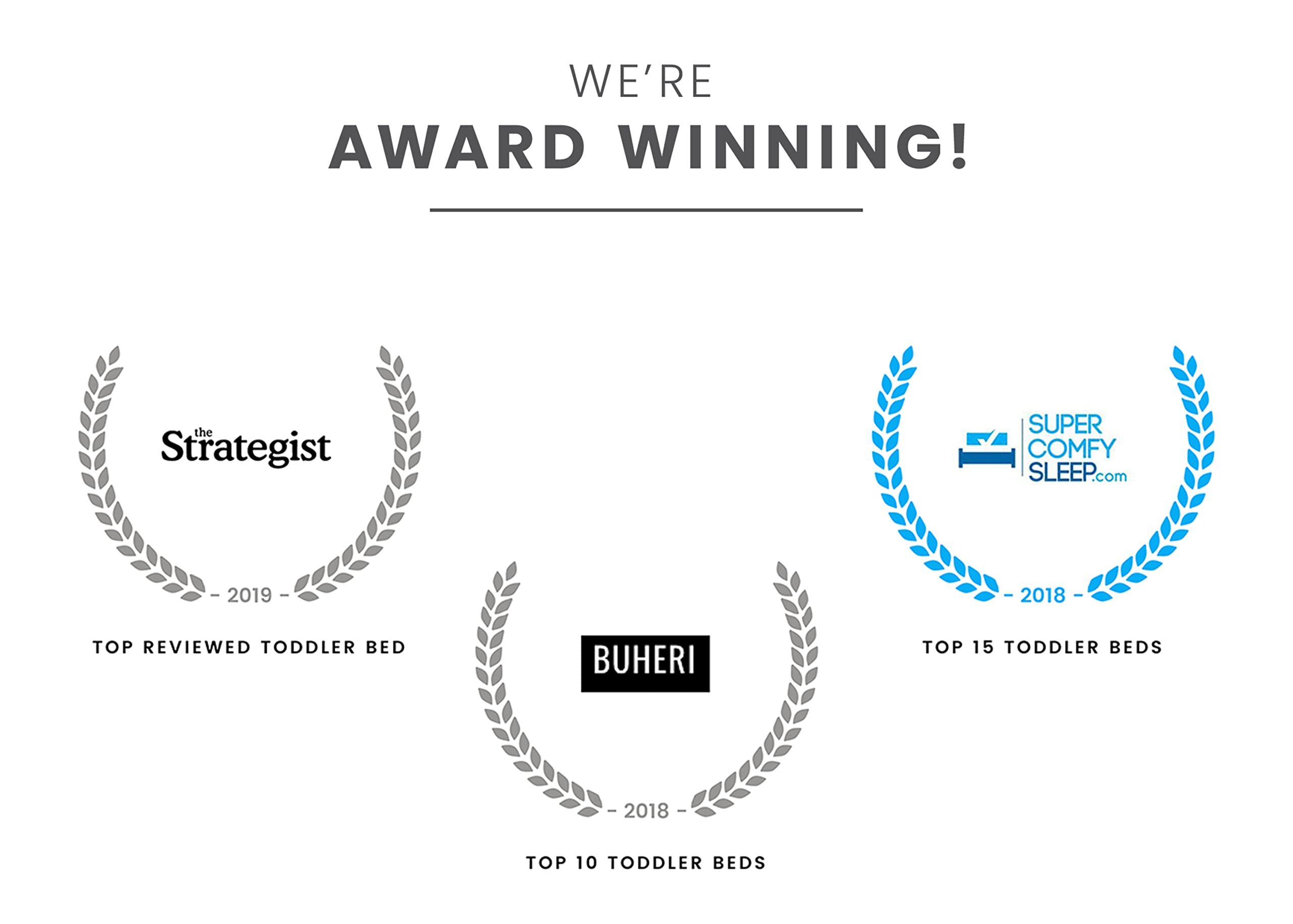 Easy assembly Canton Toddler Bed Grey in nursery or bedroom