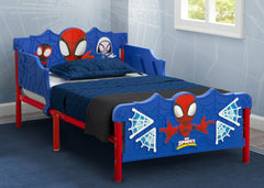 Spidey headboard 3D details on Delta Children bed