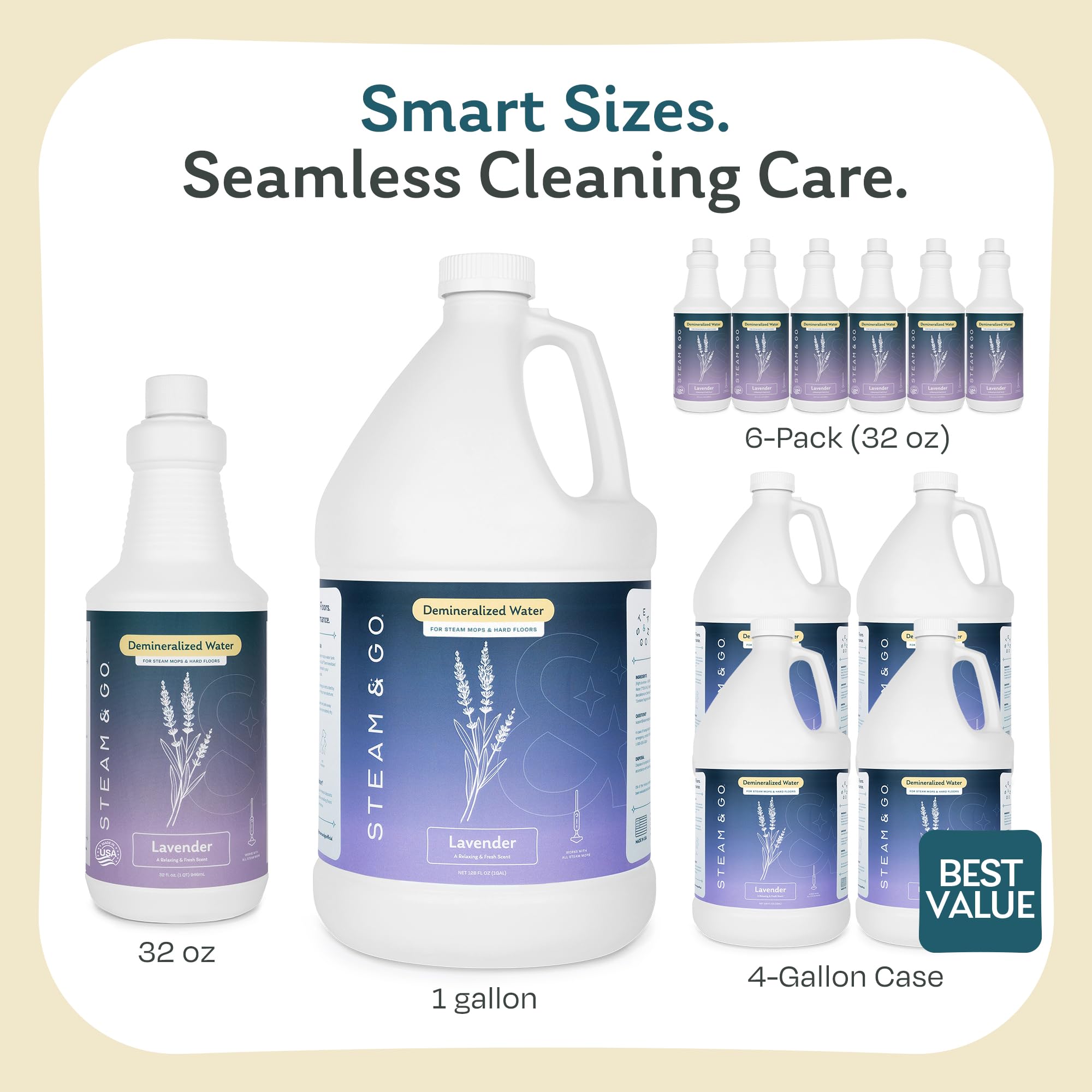Demineralized water for steam mops works in plain water devices
