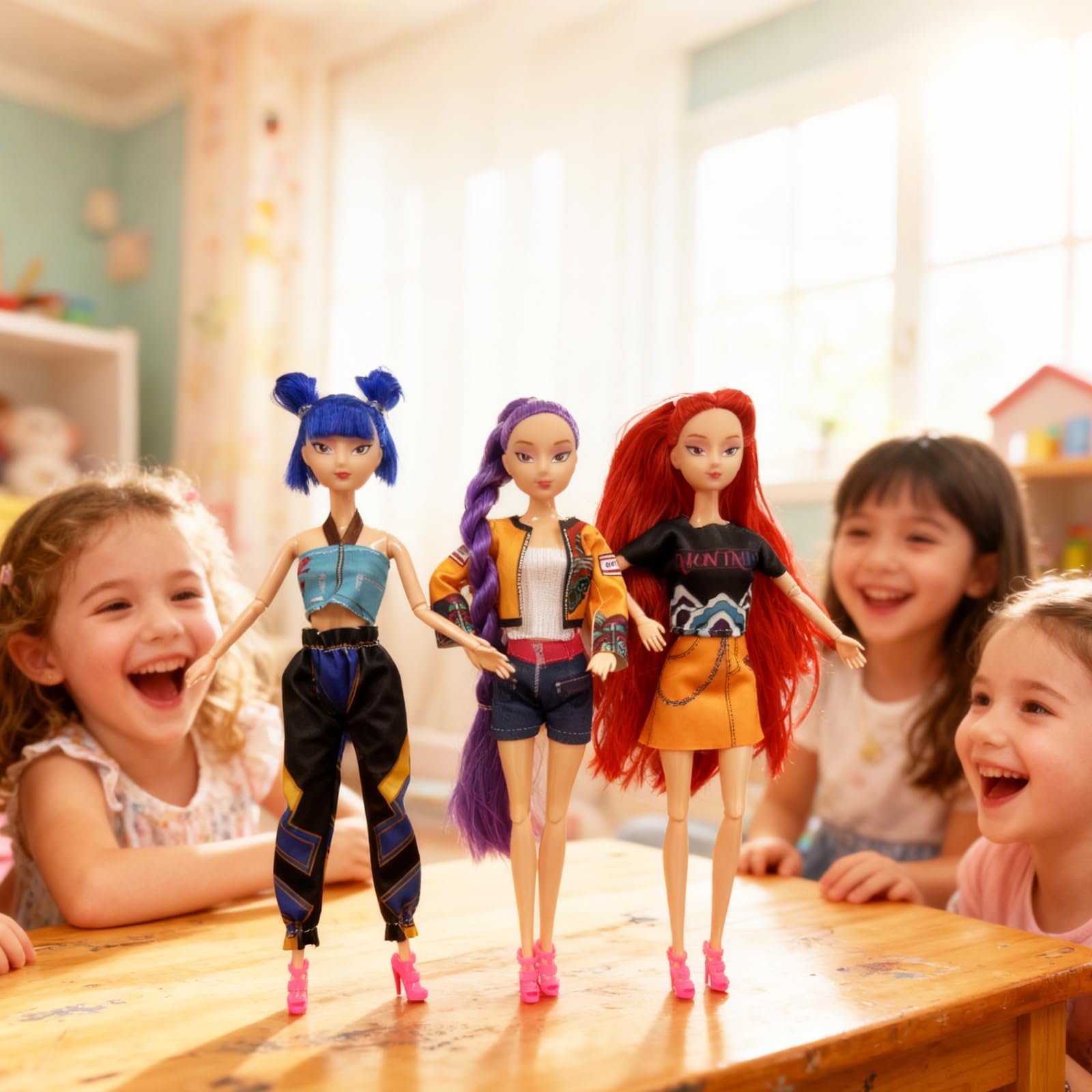 Collectible 3-pack of Kpop Demon Hunters action dolls