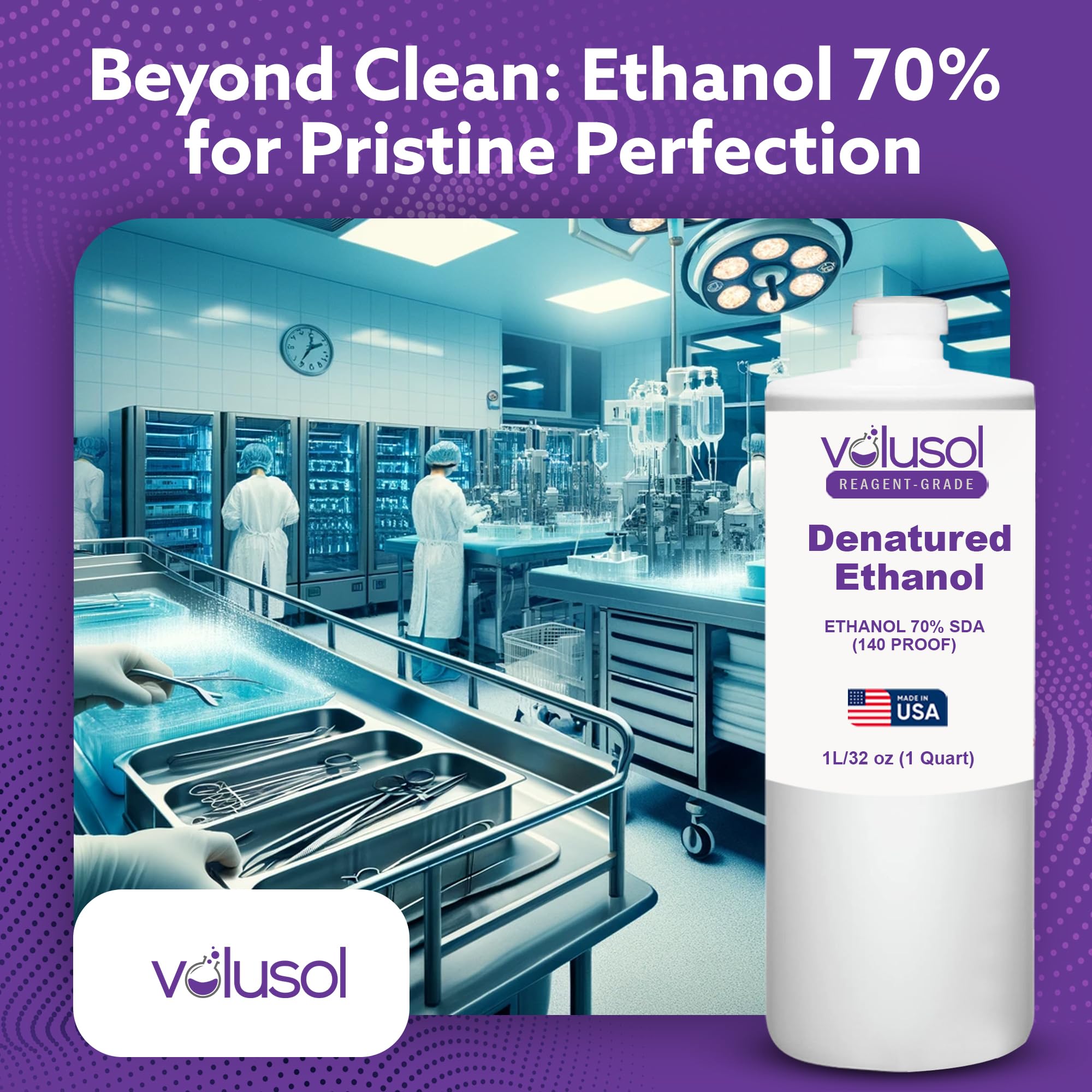 Healthcare veterinary lab denatured ethanol Volu-Sol 32 oz