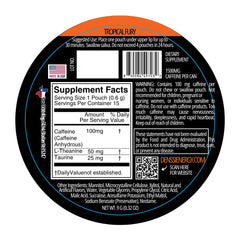 denssi energy pouches tobacco free nootropic blend label
