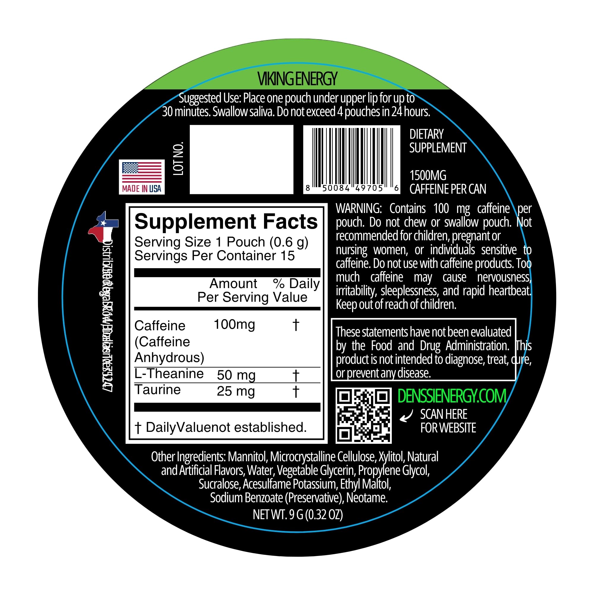 denssi energy pouches 15 pouches per can indicator