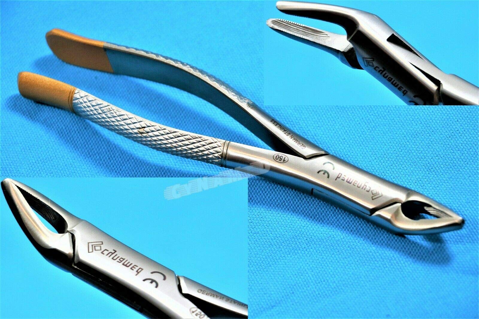 Dental tooth extracting forceps No 150 satin finish