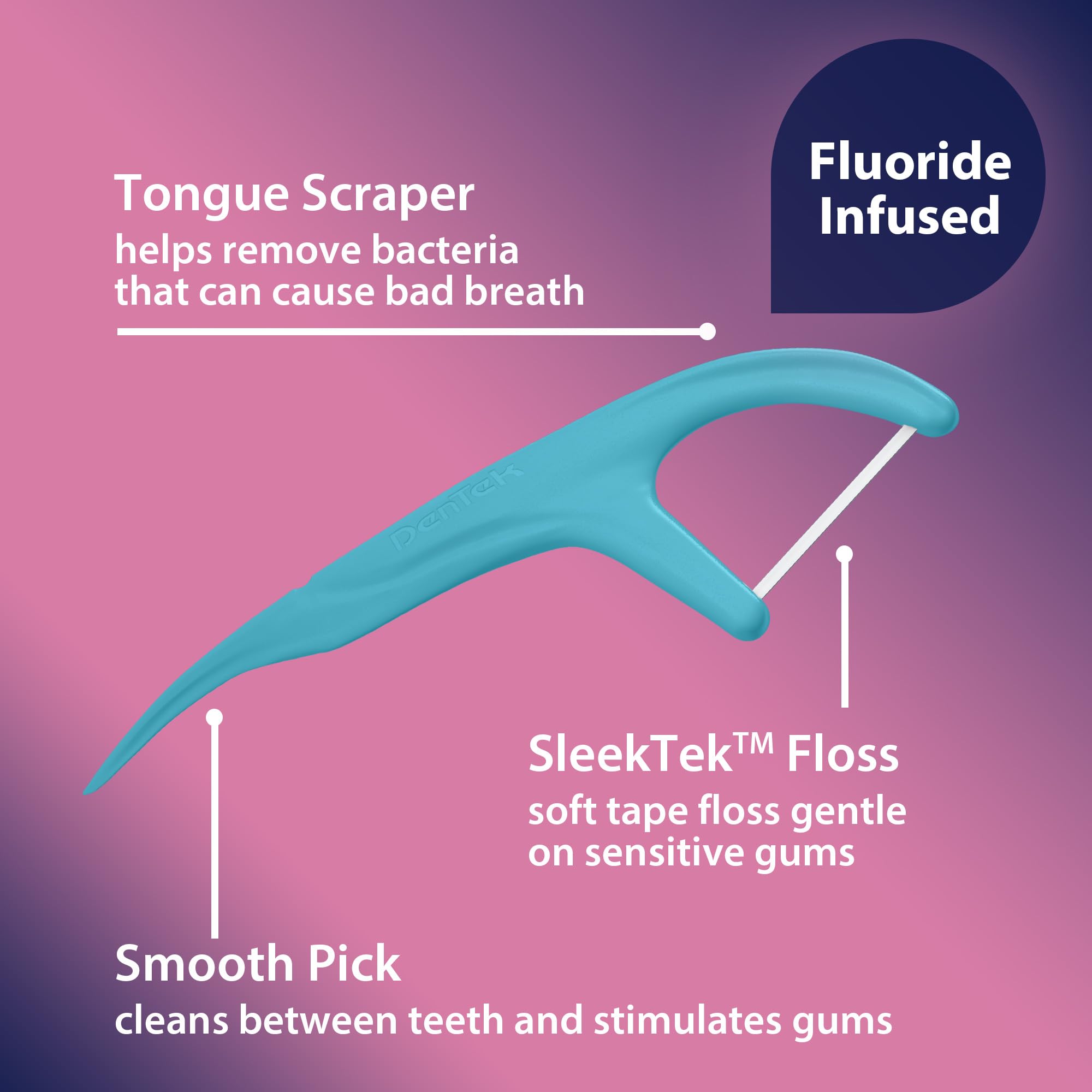 Dentek Sleektek soft tape floss closeup