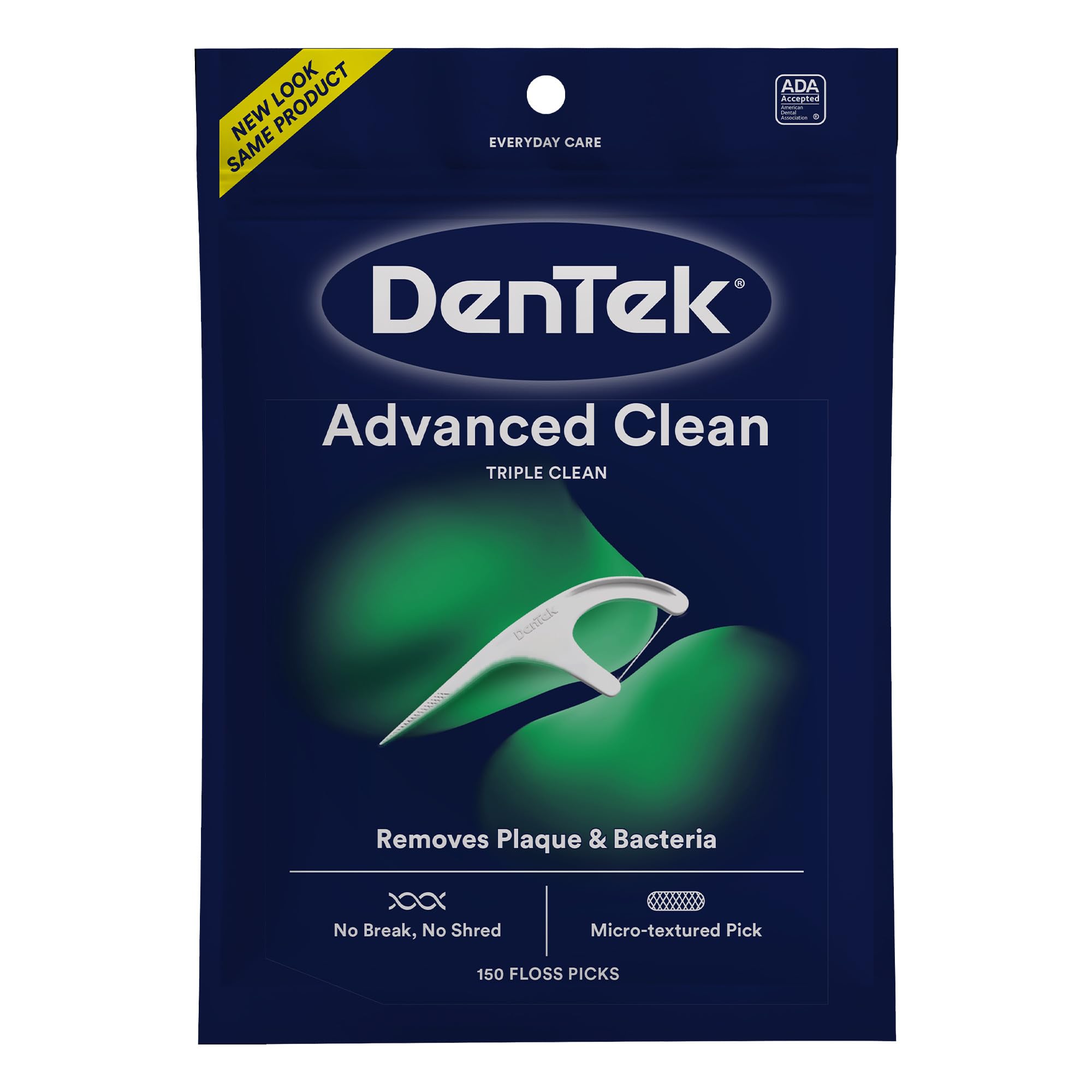 DenTek Floss Picks Advanced Clean mint flavor packaging