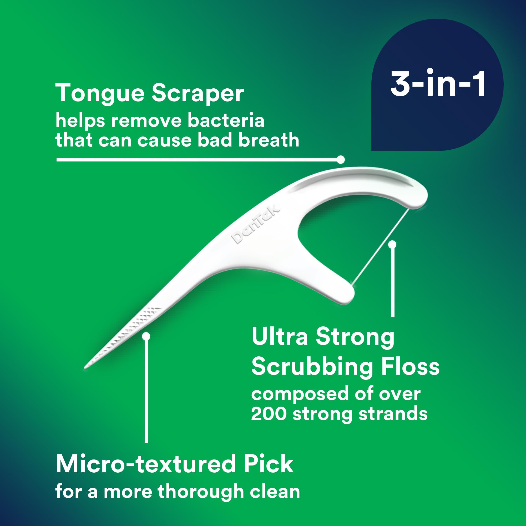 Ultra strong floss strands over 200 that resist breakage