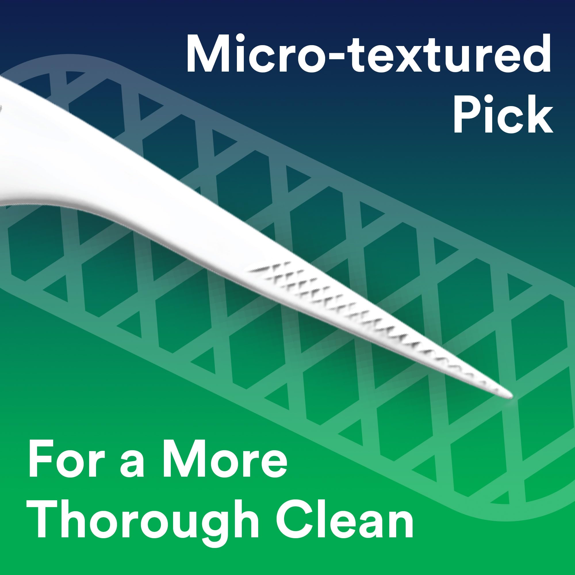 Plaque and food particle removal between teeth
