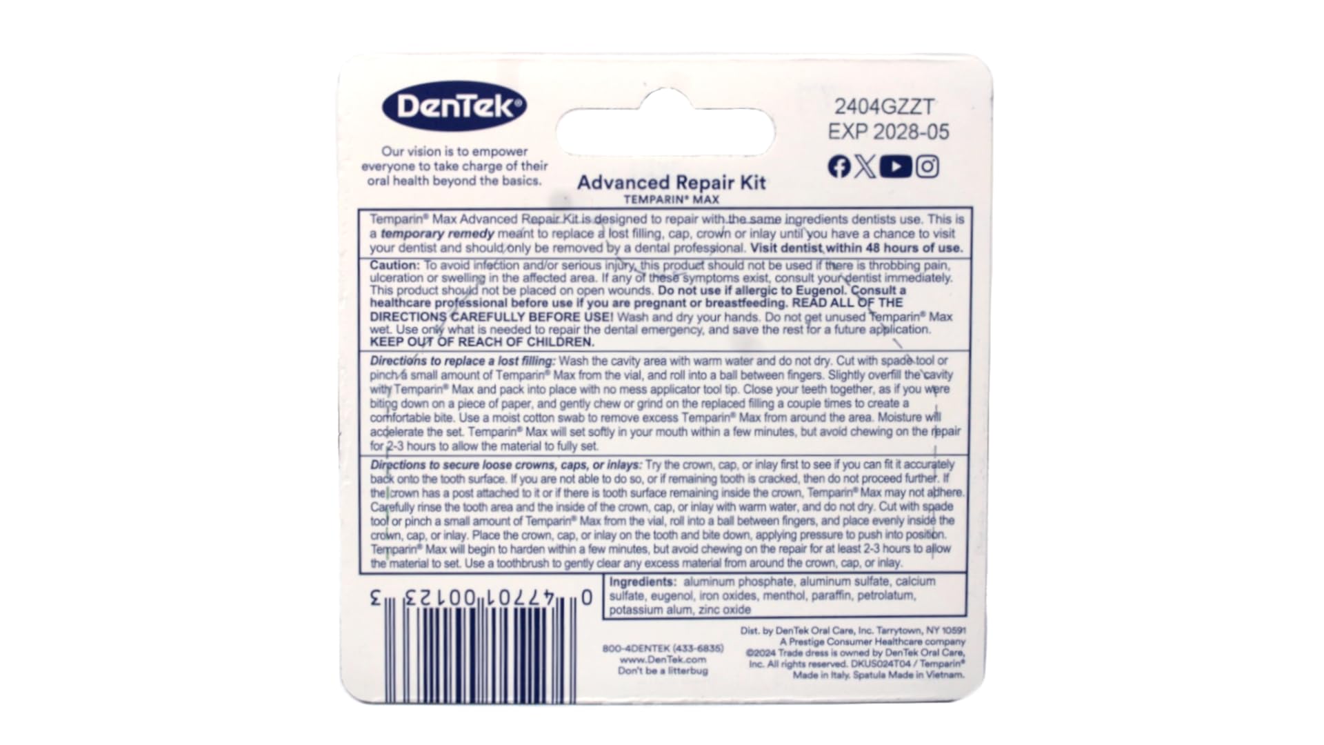 Temparin kit with dual ended no mess applicator