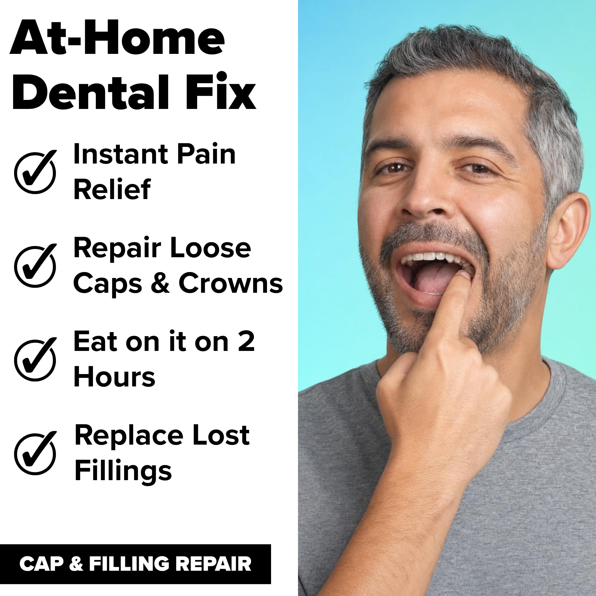 Pack of two Dentemp repair kit for temporary dental fixes