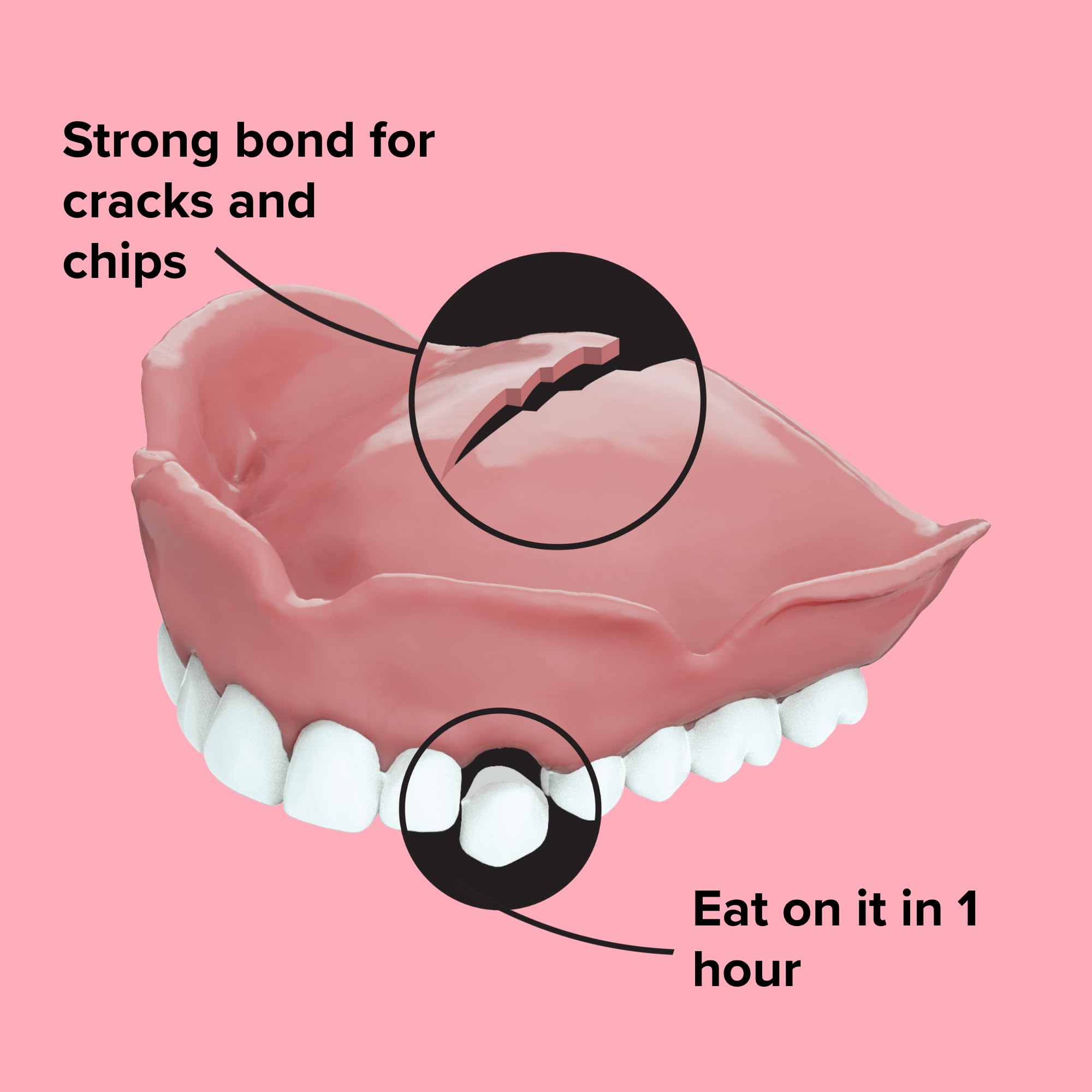 Denture repair kit Dentemp loose teeth 4ct