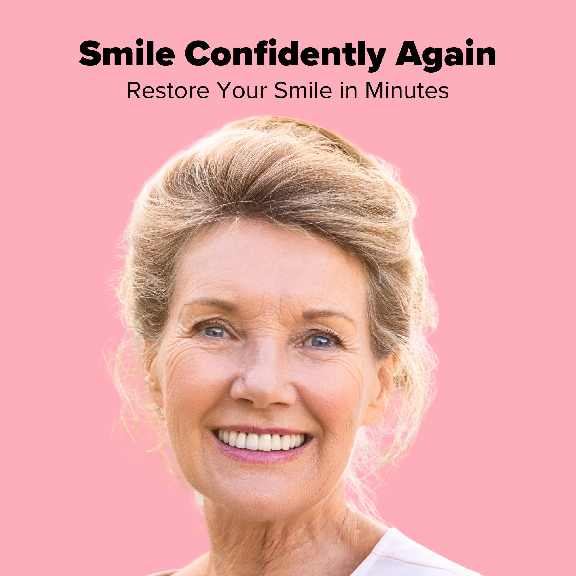Easy to use Dentemp denture repair kit with liquid and powder components