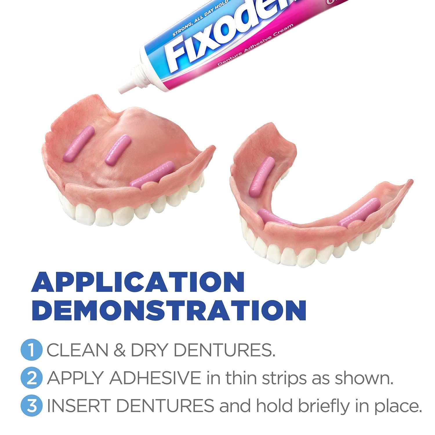 Pack of 12 Fixodent denture adhesive cream original container