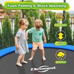 Deomod Trampoline Pad 14ft blue round arch safety pad