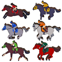 Derby Decorations wooden table centerpiece set in multiple colors