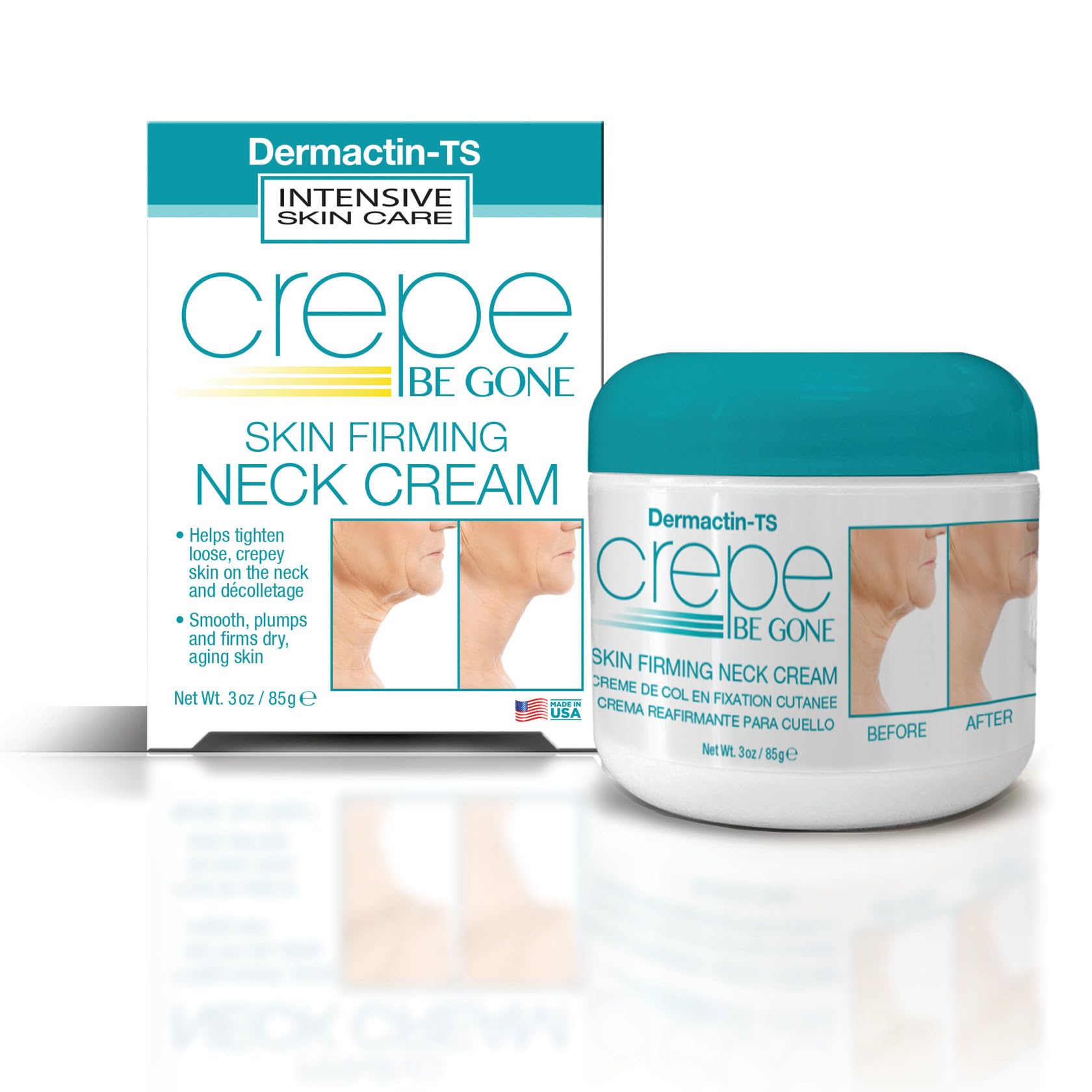 Dermactin Crepe Be Gone Firming Neck Cream 3oz jar