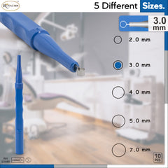 Dermal curettes with dynamic gripping handle for control