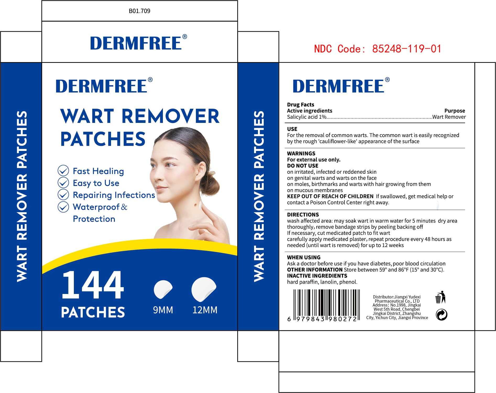 Discreet protective covers for wart treatment patches by DERMFREE
