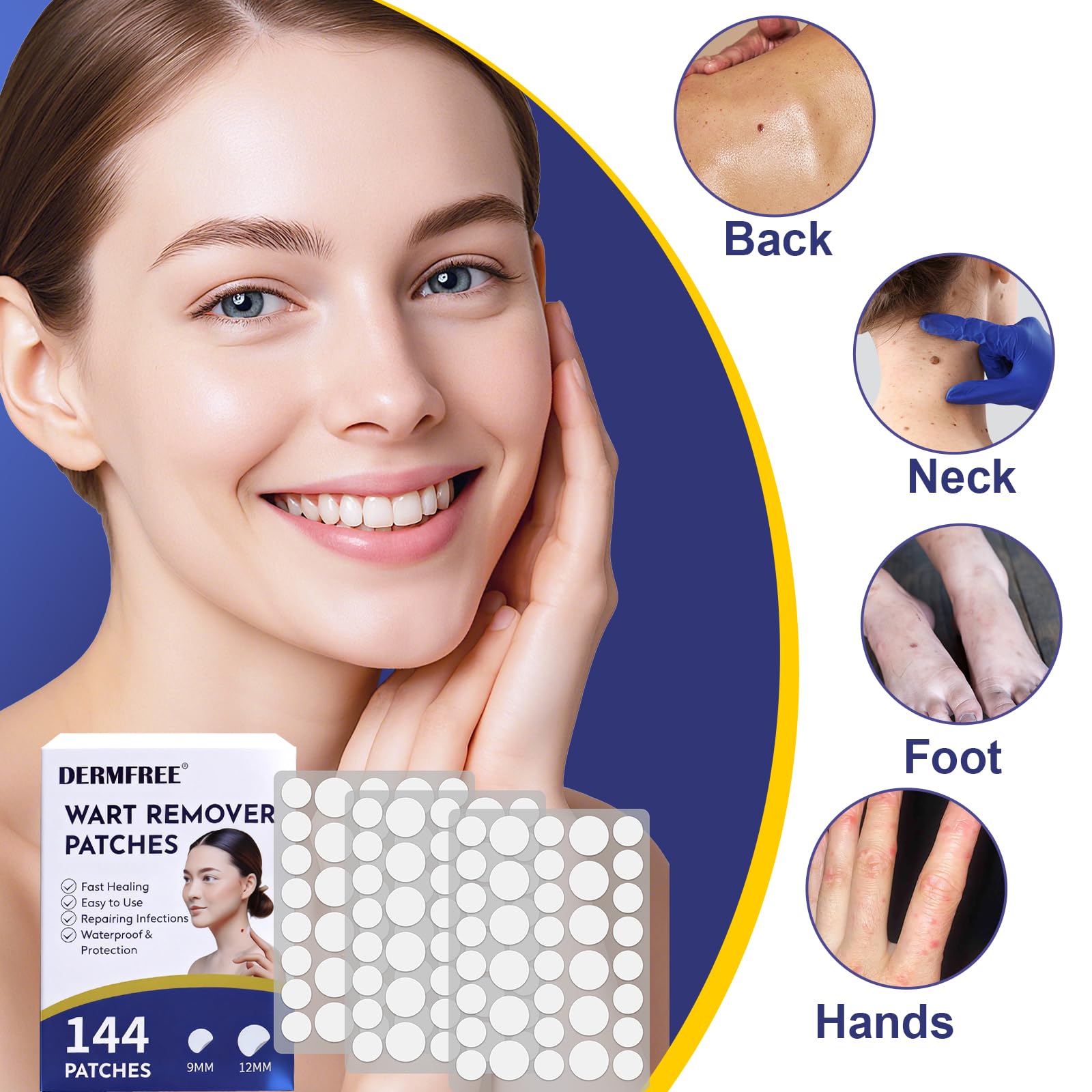 Waterproof and discreet wart patch designed by DERMFREE