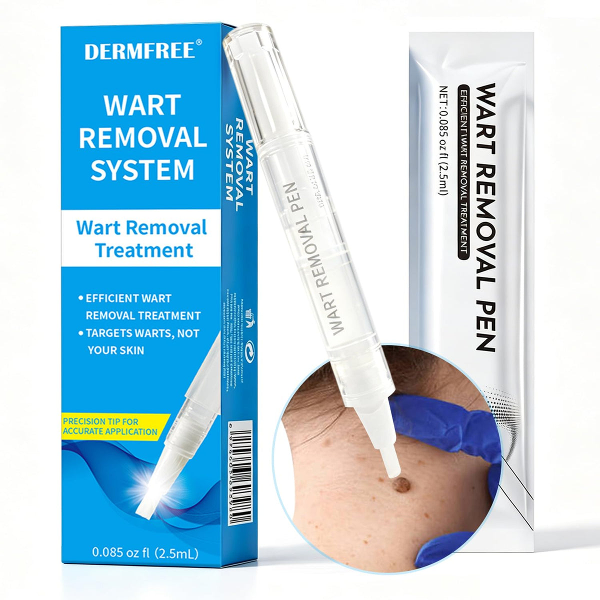 DERMFREE Wart Remover Maximum Strength 4mL medical-grade pen tip