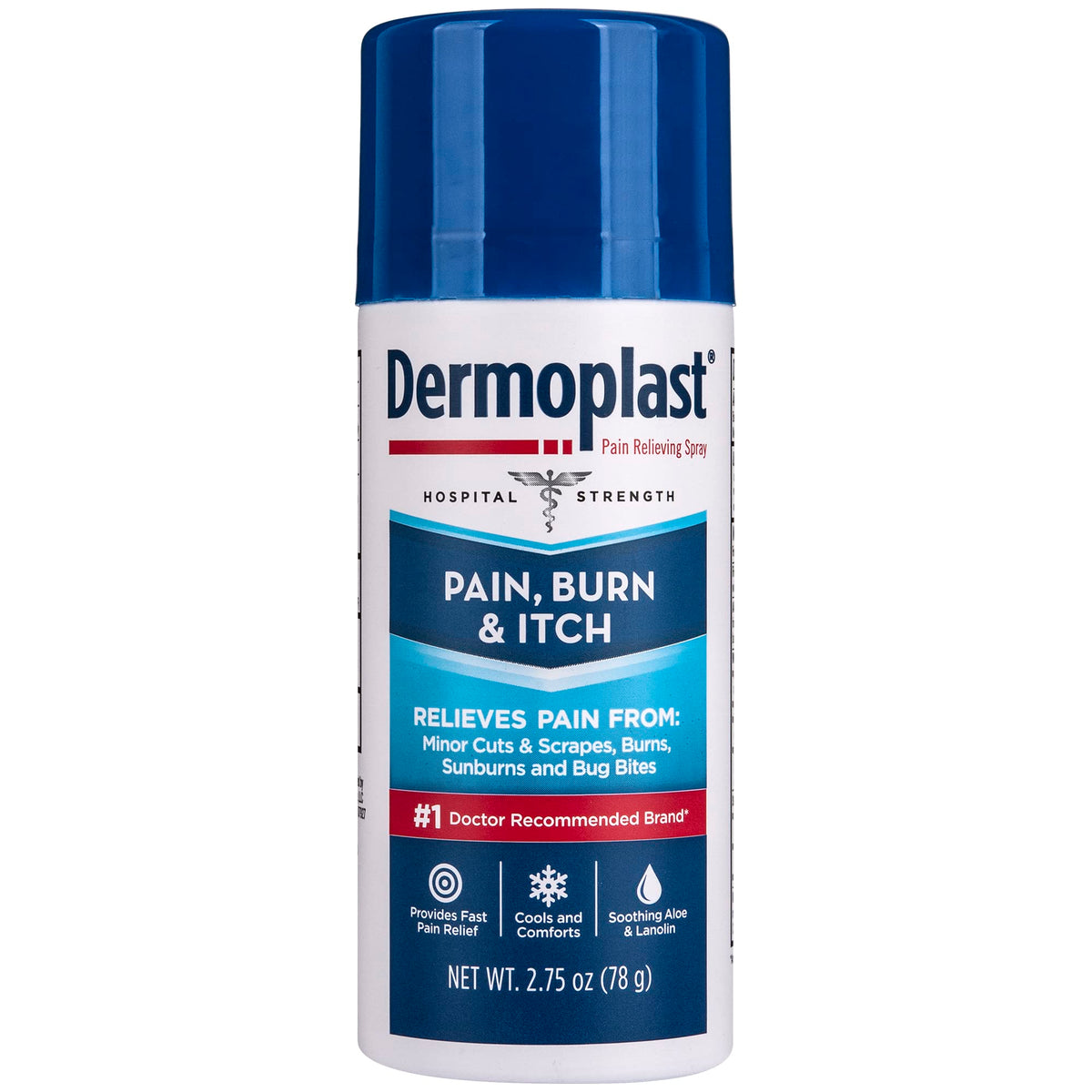Dermoplast Pain Burn Itch Relief Spray 2.75 oz packaging