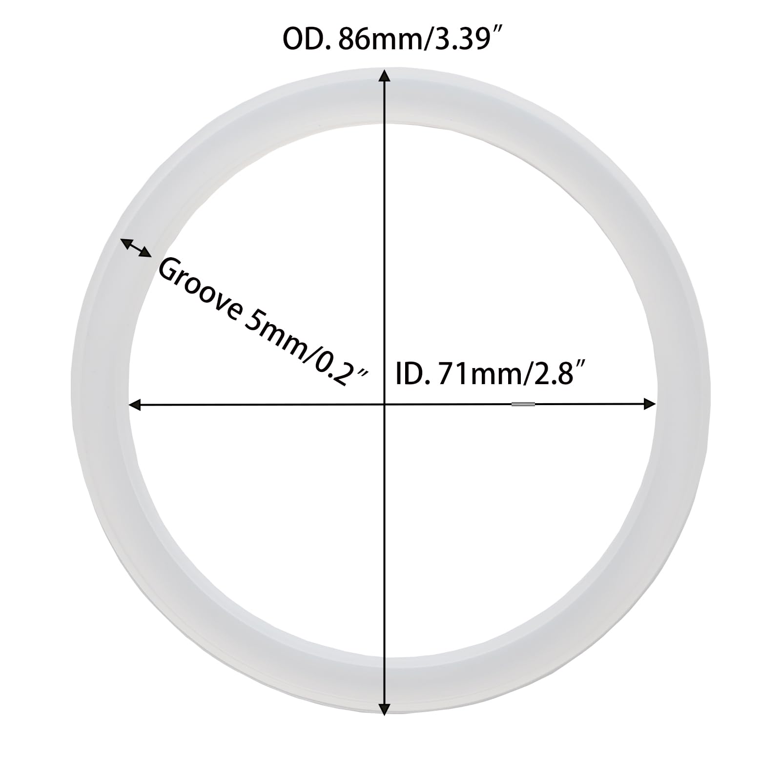 Replacement gasket for Mason Ball Kerr 86mm wide mouth jars