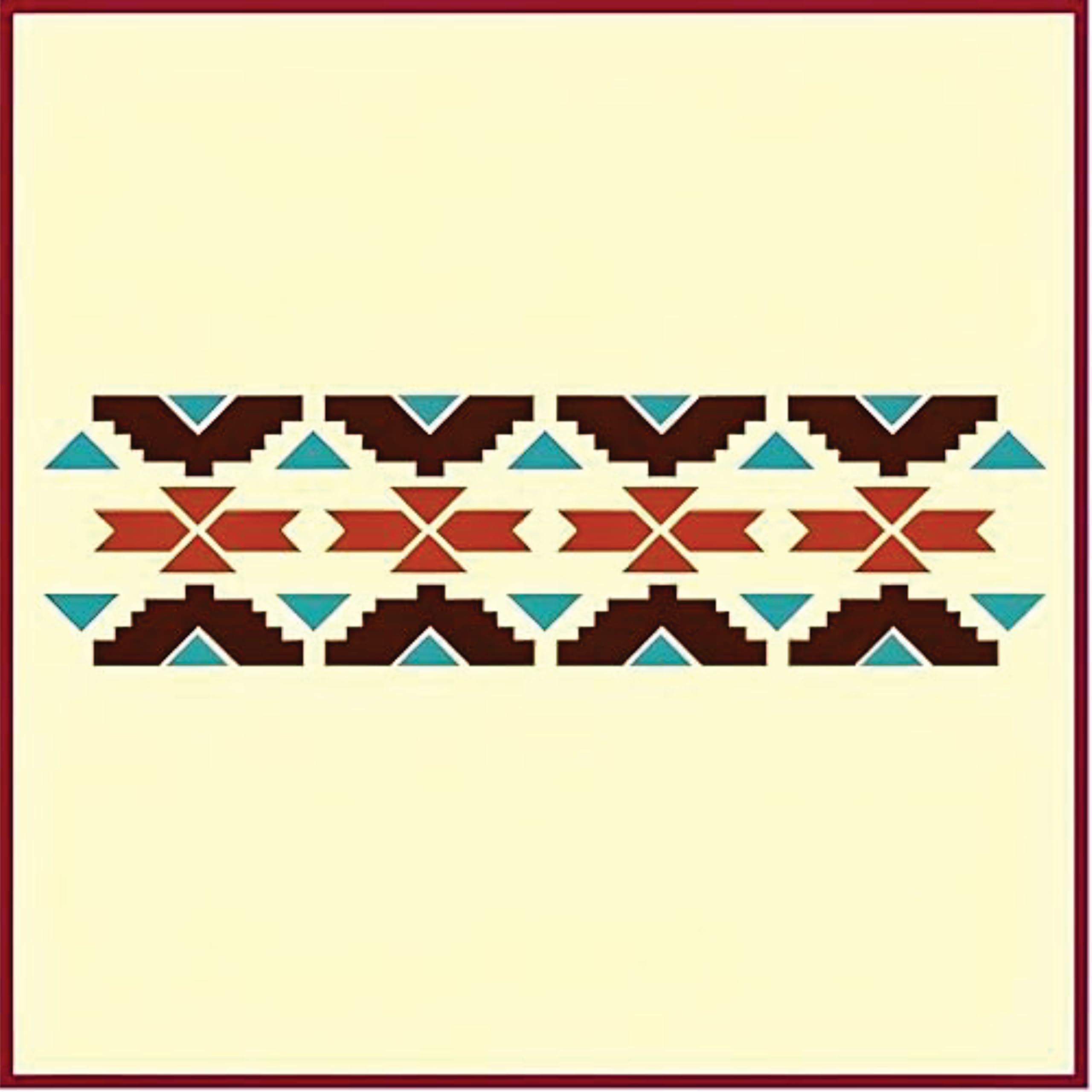 Desert motif stencil made from durable 10 mil Mylar
