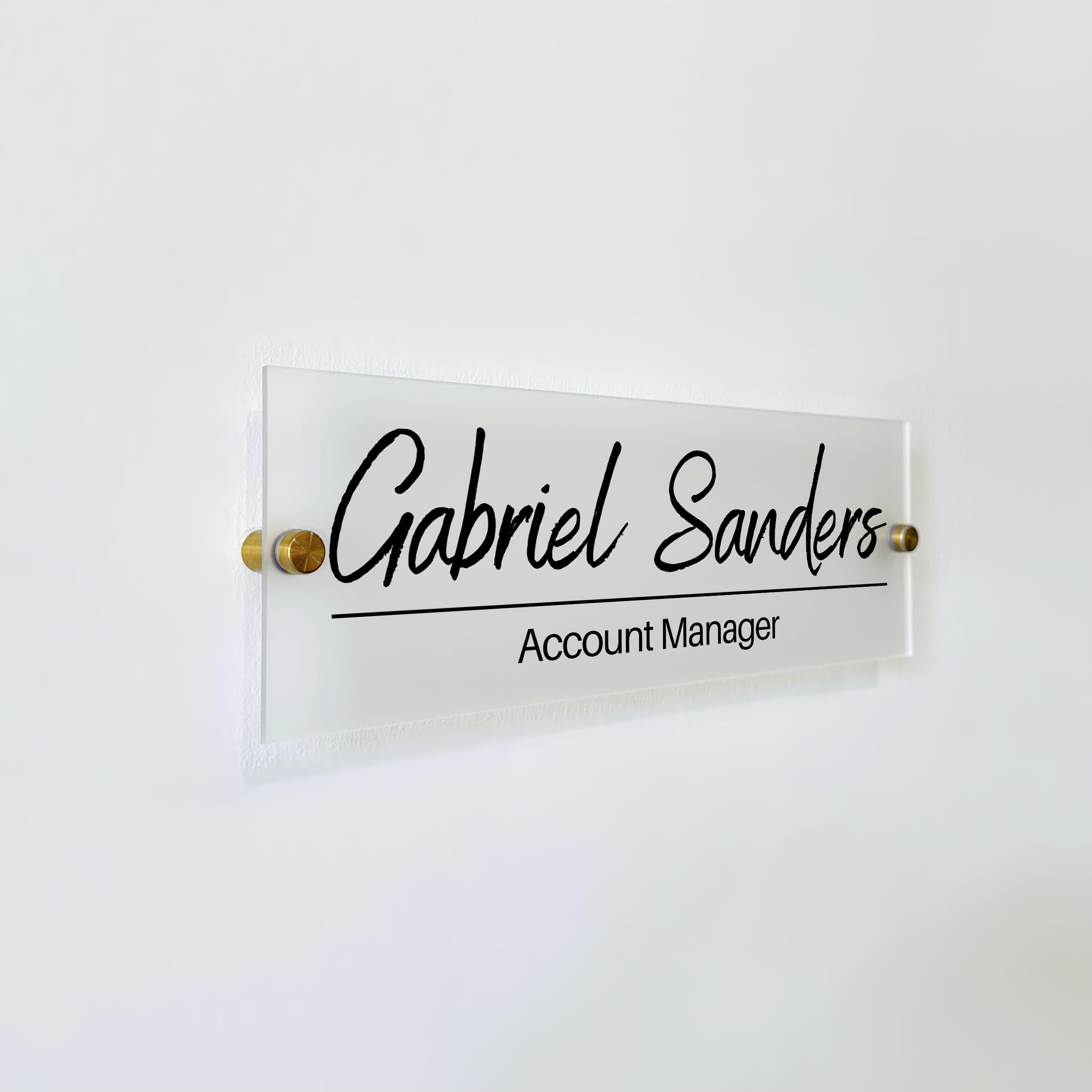 Name plate sized 8x3 inches for doors