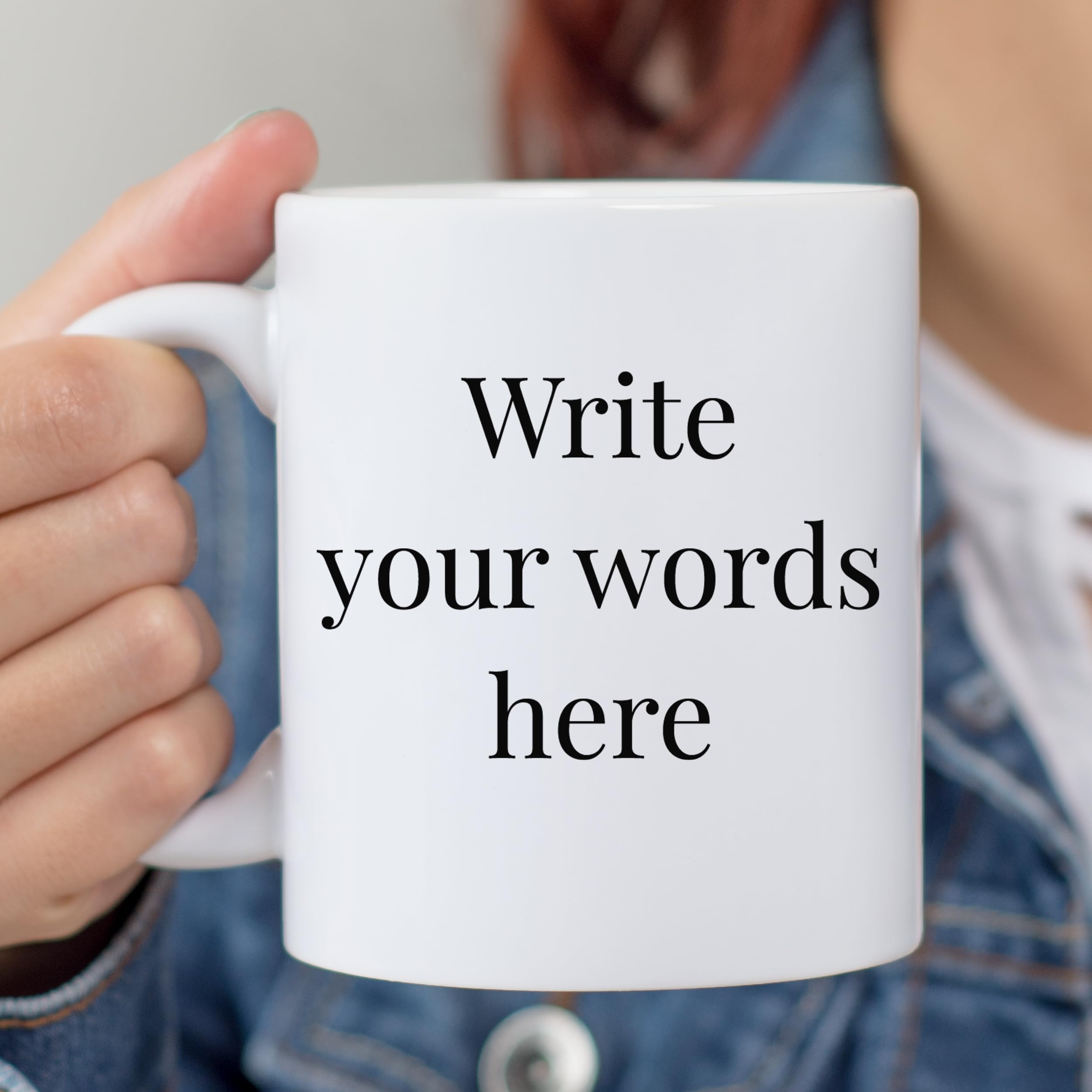 Fade-resistant design on ceramic mug