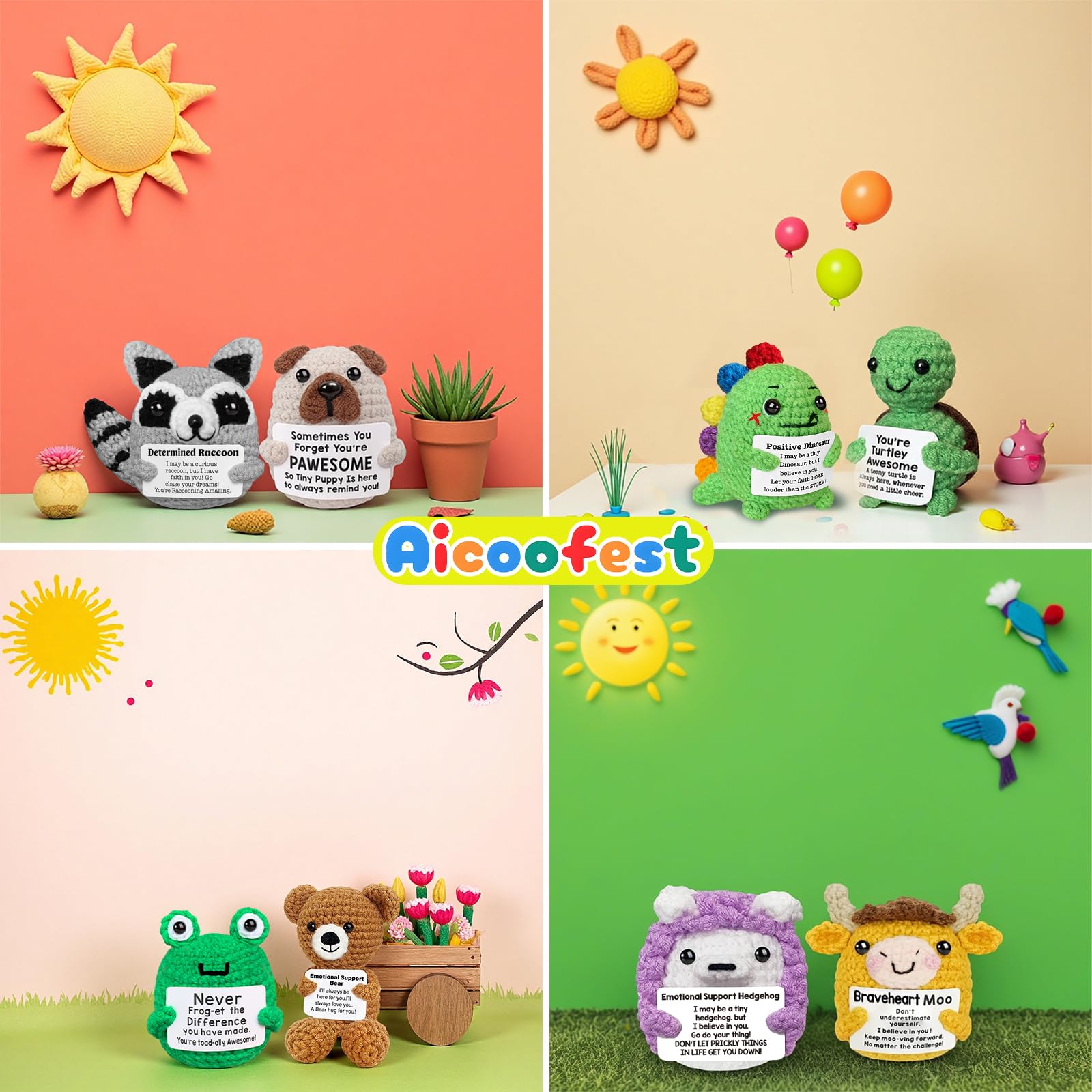 Dinosaur crochet animal mini plush gift