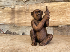 Hand-painted monkey figurine for home decoration
