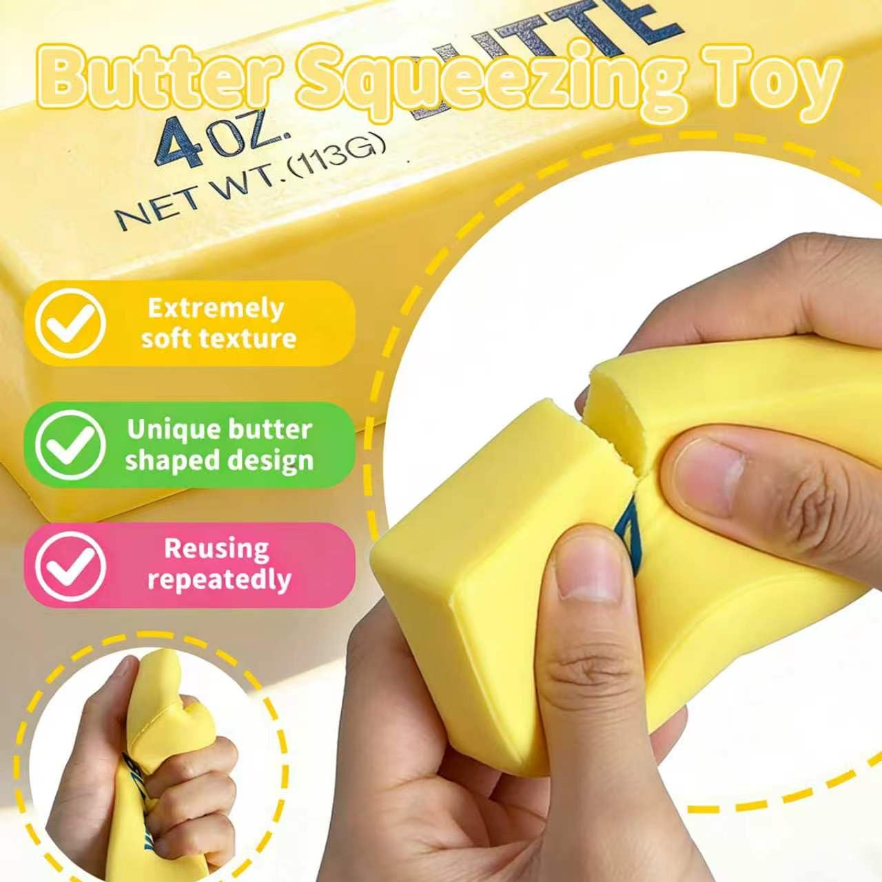 Realistic butter stick design fidget toy