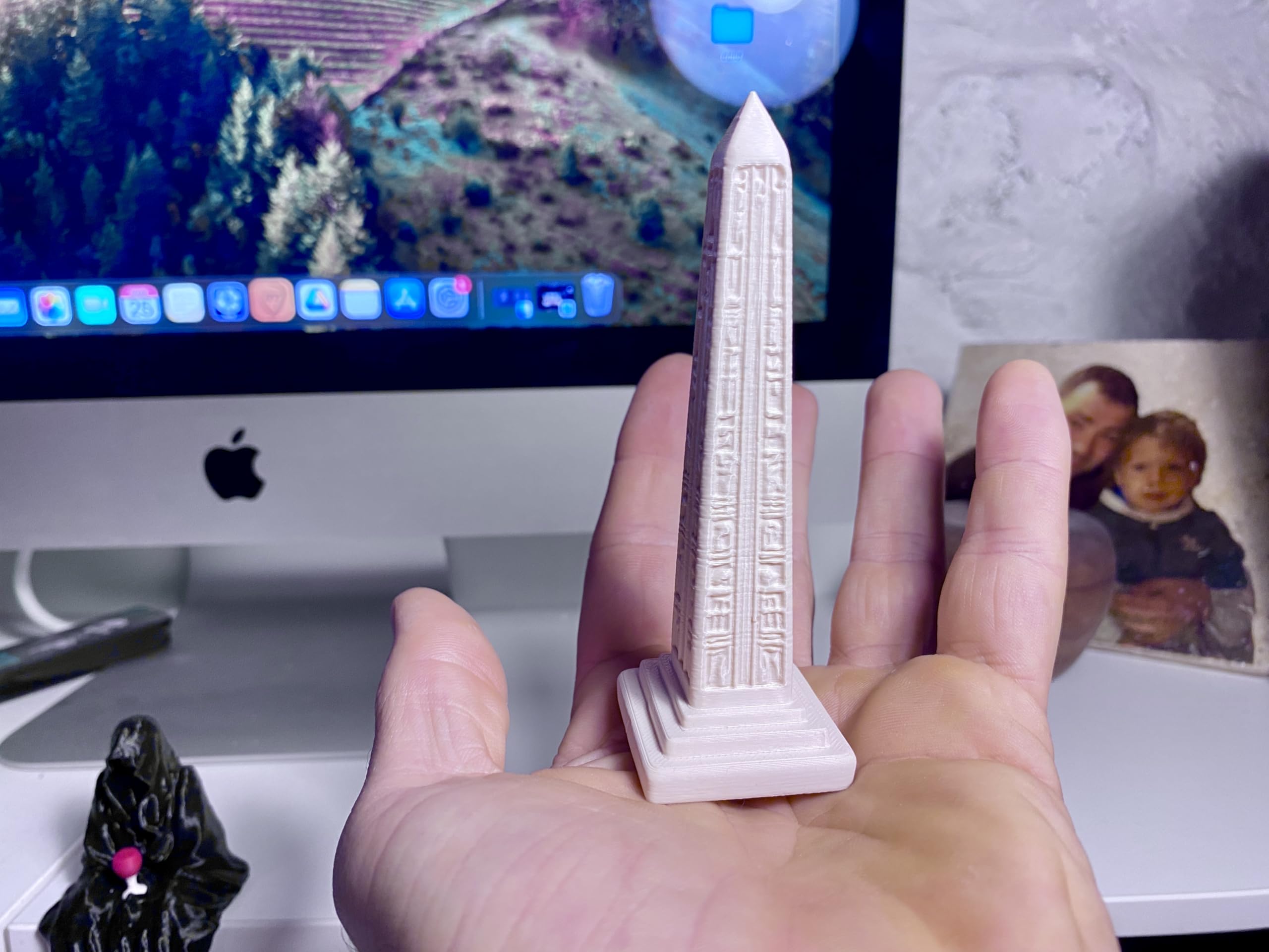 Desk shelf altar obelisk display piece