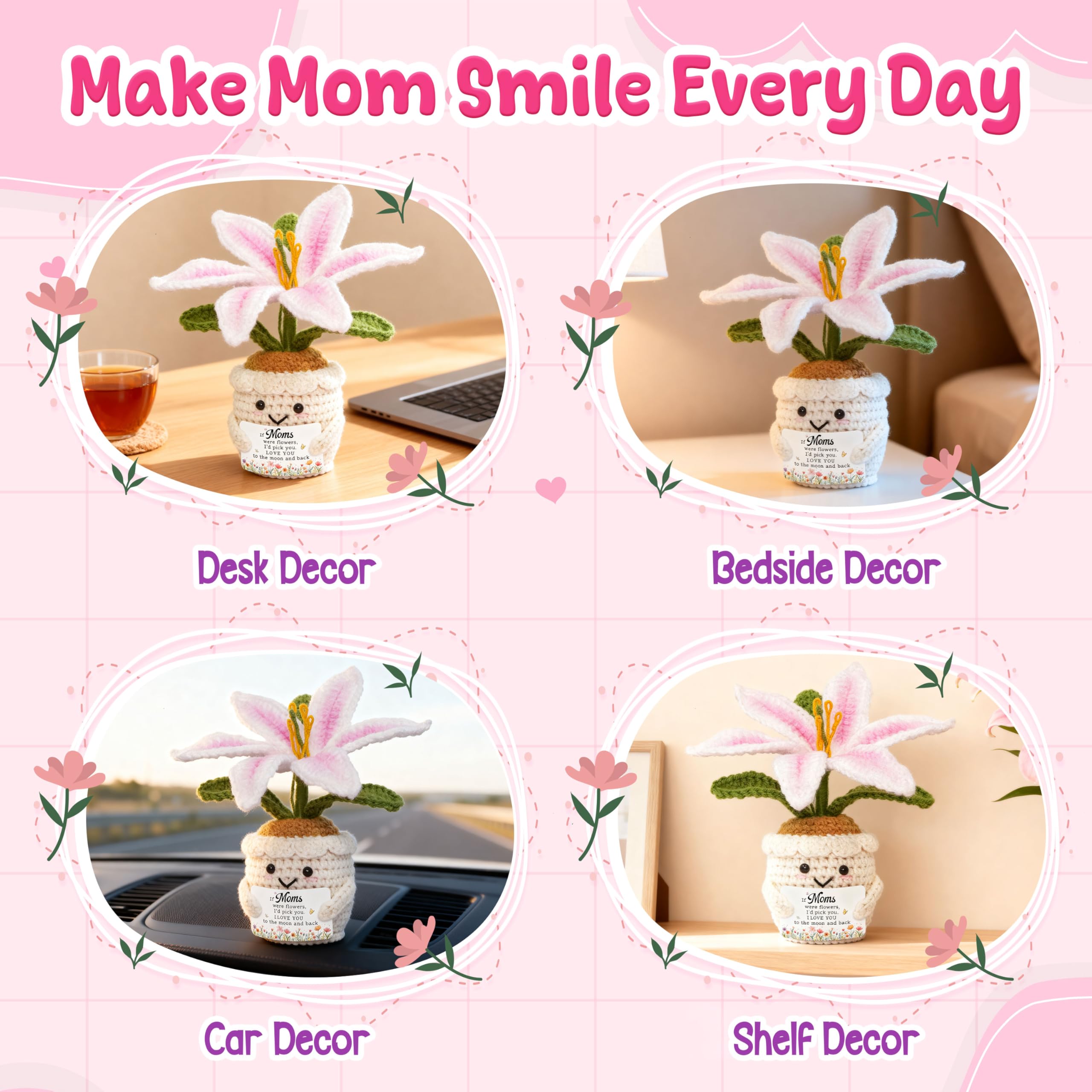 Gift-ready crochet lily flower for mom by OASSIE